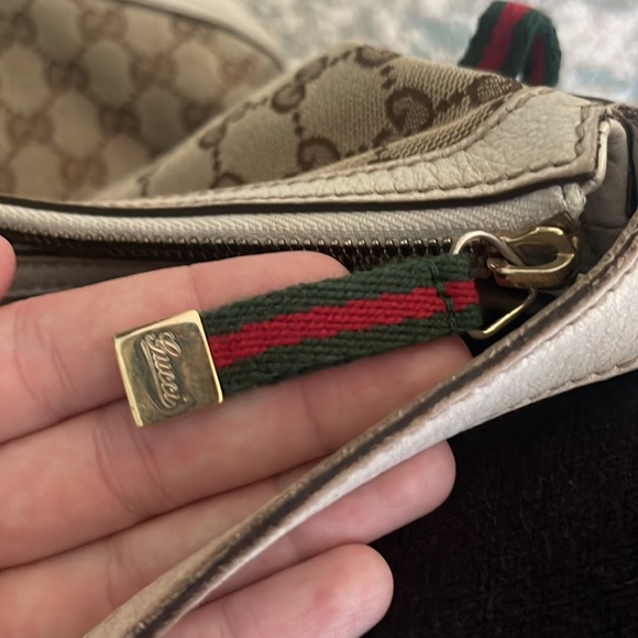 GUCCI Sherry Princy GG Pattern Shoulder Bag Canvas Leather Brown Italy - Picture 6 of 17